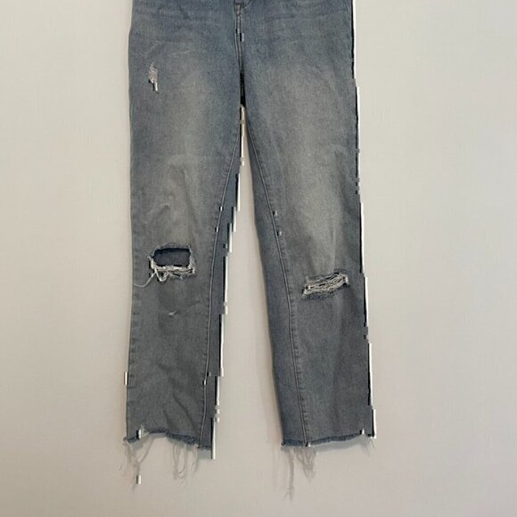 BLANK NYC BLANKNYC Madison High Rise Crop Jeans Light Wash Ripped High Waisted - Picture 5 of 12